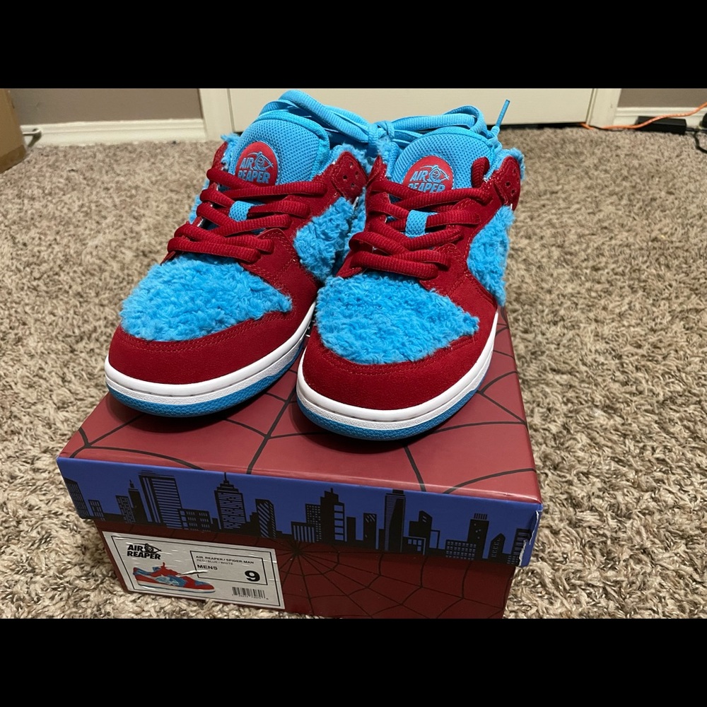 SoleBoy x Nike Air Reaper Dunks “Spider-Man” DS NEVER WORN! @soleboy on ig